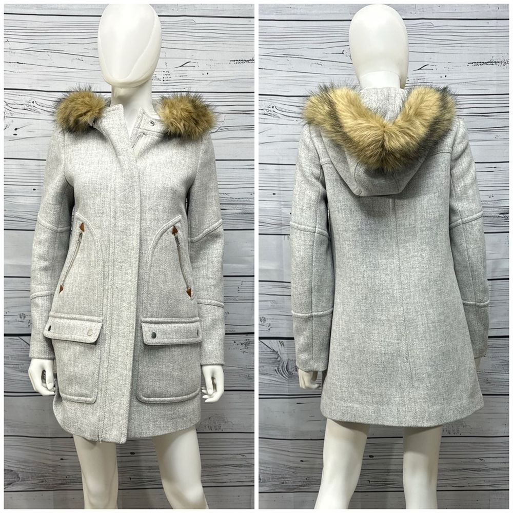 J. Crew Chateau Parka in Stadium Cloth Wool Coat